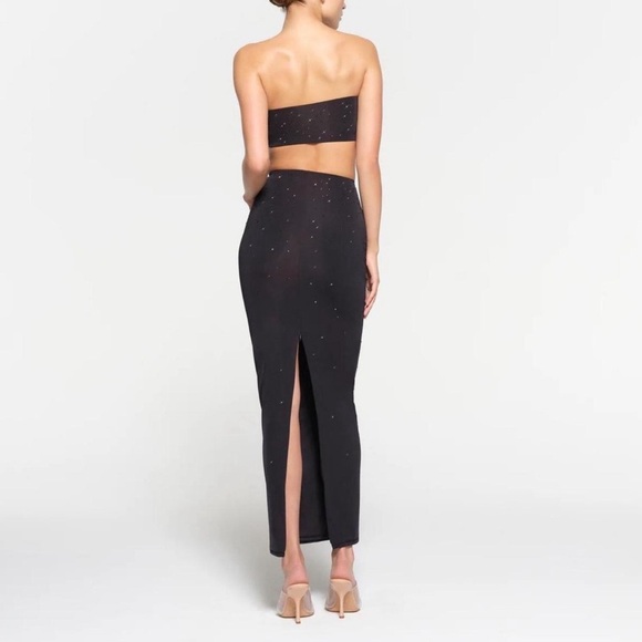 SKIMS x Swarovski Maxi Skirt, NWT, XS, Onyx - Picture 4 of 7